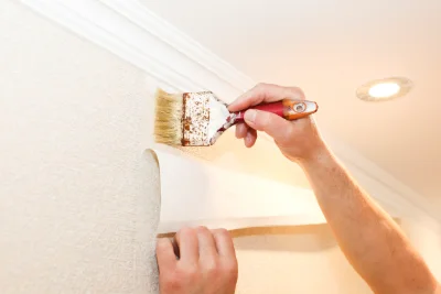 Pose de papier peint à Termes — revêtements muraux et toiles de verre